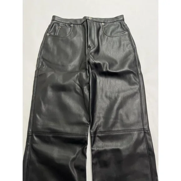 Fung Lan & Co Opening Ceremony Faux Leather Pants in Black